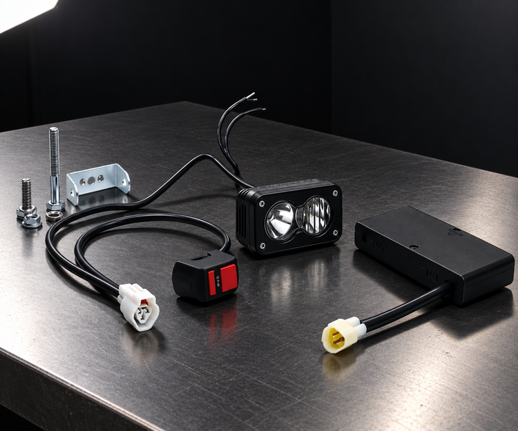 Baja 18W LED Headlight Kit 8AA Battery Powered