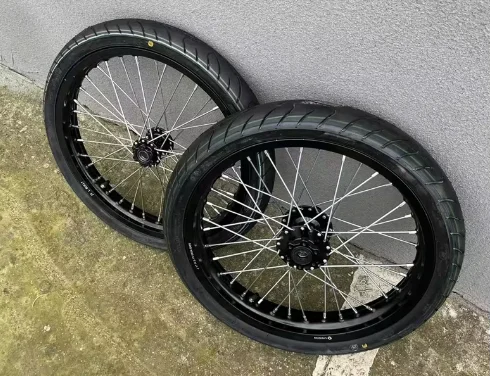 17” Supermoto Wheel Set with CST Tires for Talaria MX3 & Surron LBX | Multiple Colors