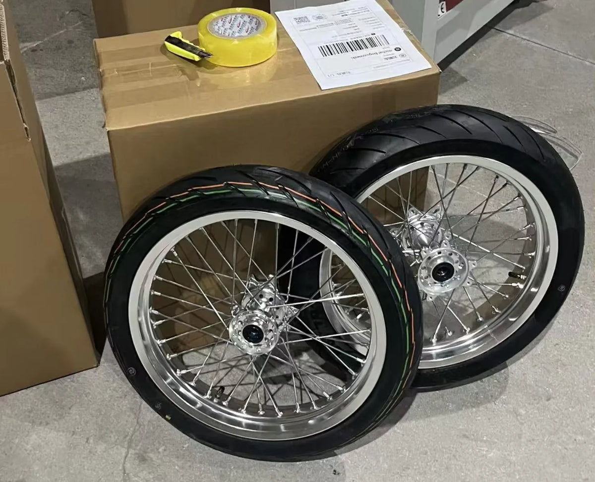 17” Supermoto Wheel Set with CST Tires for Talaria MX3 & Surron LBX | Multiple Colors