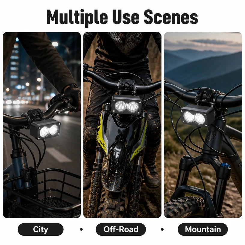 Baja 20W LED Headlight Kit 8AA Battery Powered