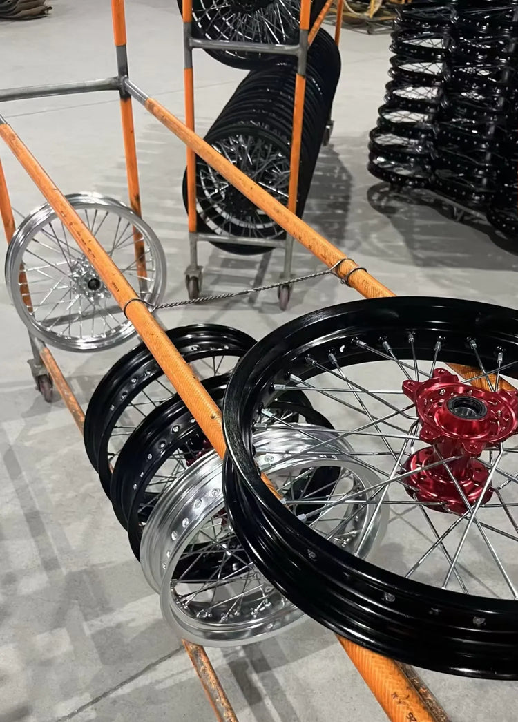 17” Supermoto Wheel Set with CST Tires for Talaria MX3 & Surron LBX | Multiple Colors
