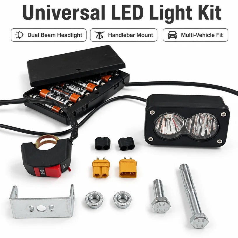 Baja 20W LED Headlight Kit 8AA Battery Powered