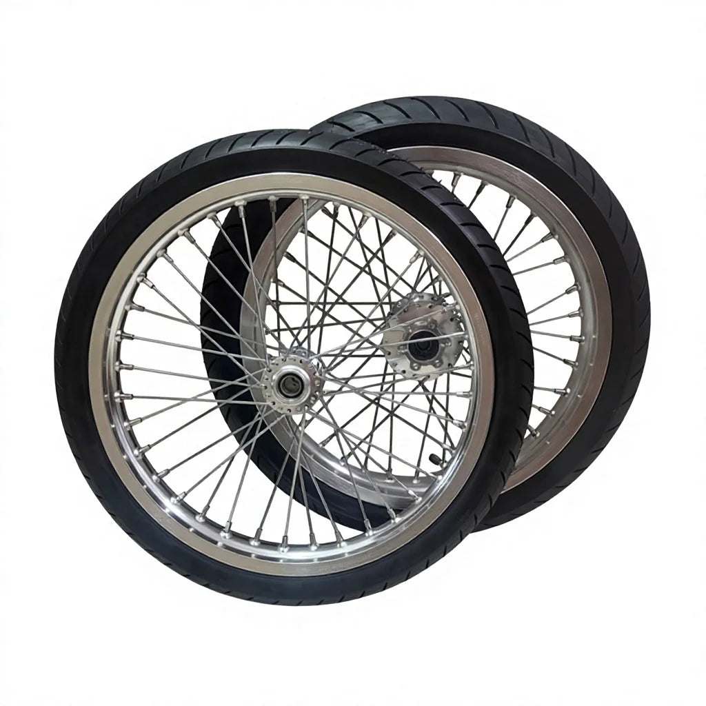 17” Supermoto Wheel Set with CST Tires for Talaria MX3 & Surron LBX | Multiple Colors