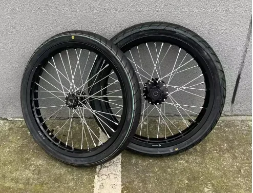 17” Supermoto Wheel Set with CST Tires for Talaria MX3 & Surron LBX | Multiple Colors