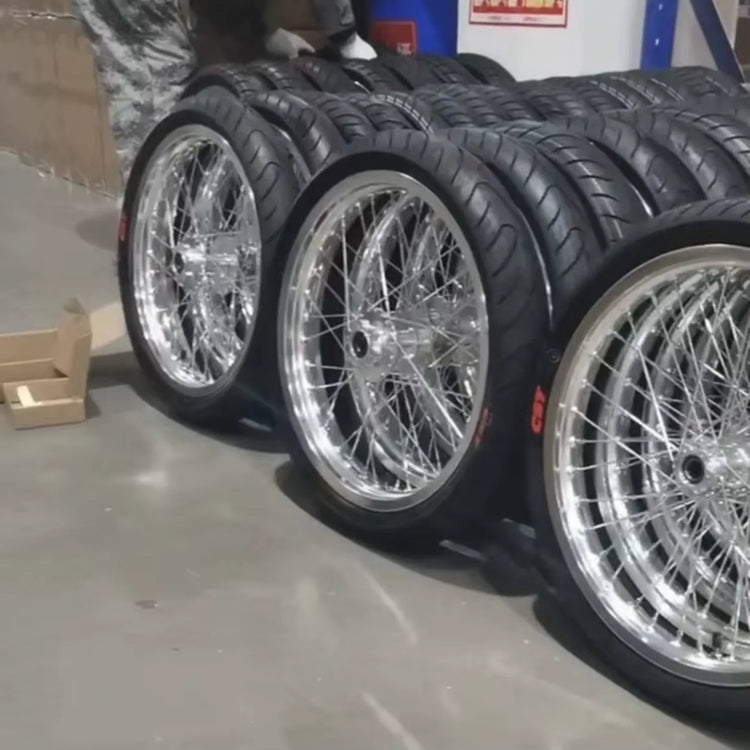 17” Supermoto Wheel Set with CST Tires for Talaria MX3 & Surron LBX | Multiple Colors
