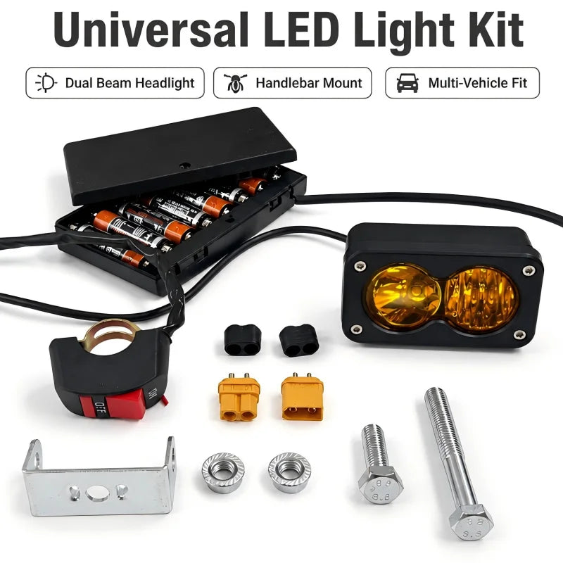 Baja 20W LED Headlight Kit 8AA Battery Powered