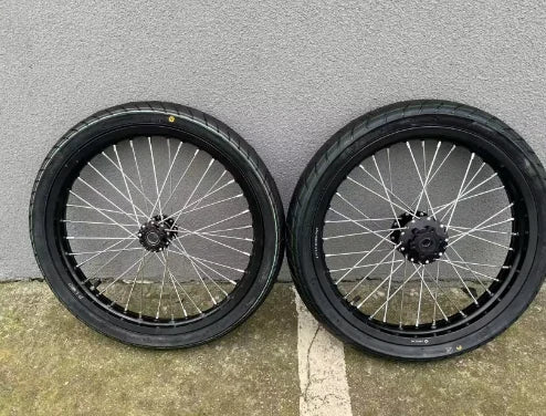 17” Supermoto Wheel Set with CST Tires for Talaria MX3 & Surron LBX | Multiple Colors