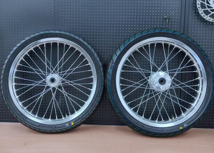 17” Supermoto Wheel Set with CST Tires for Talaria MX3 & Surron LBX | Multiple Colors