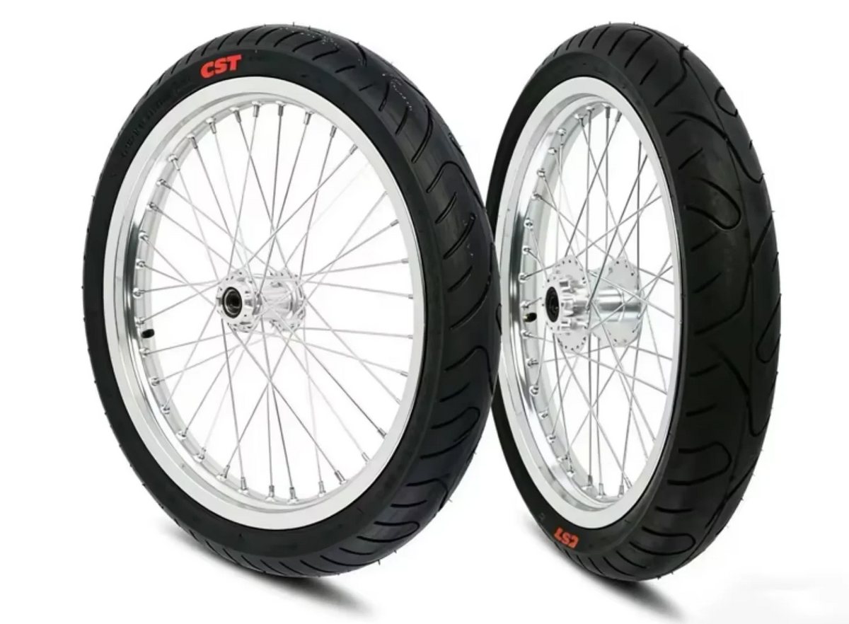 17” Supermoto Wheel Set with CST Tires for Talaria MX3 & Surron LBX | Multiple Colors