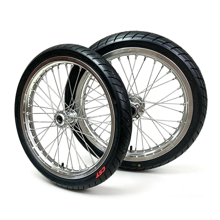 17” Supermoto Wheel Set with CST Tires for Talaria MX3 & Surron LBX | Multiple Colors